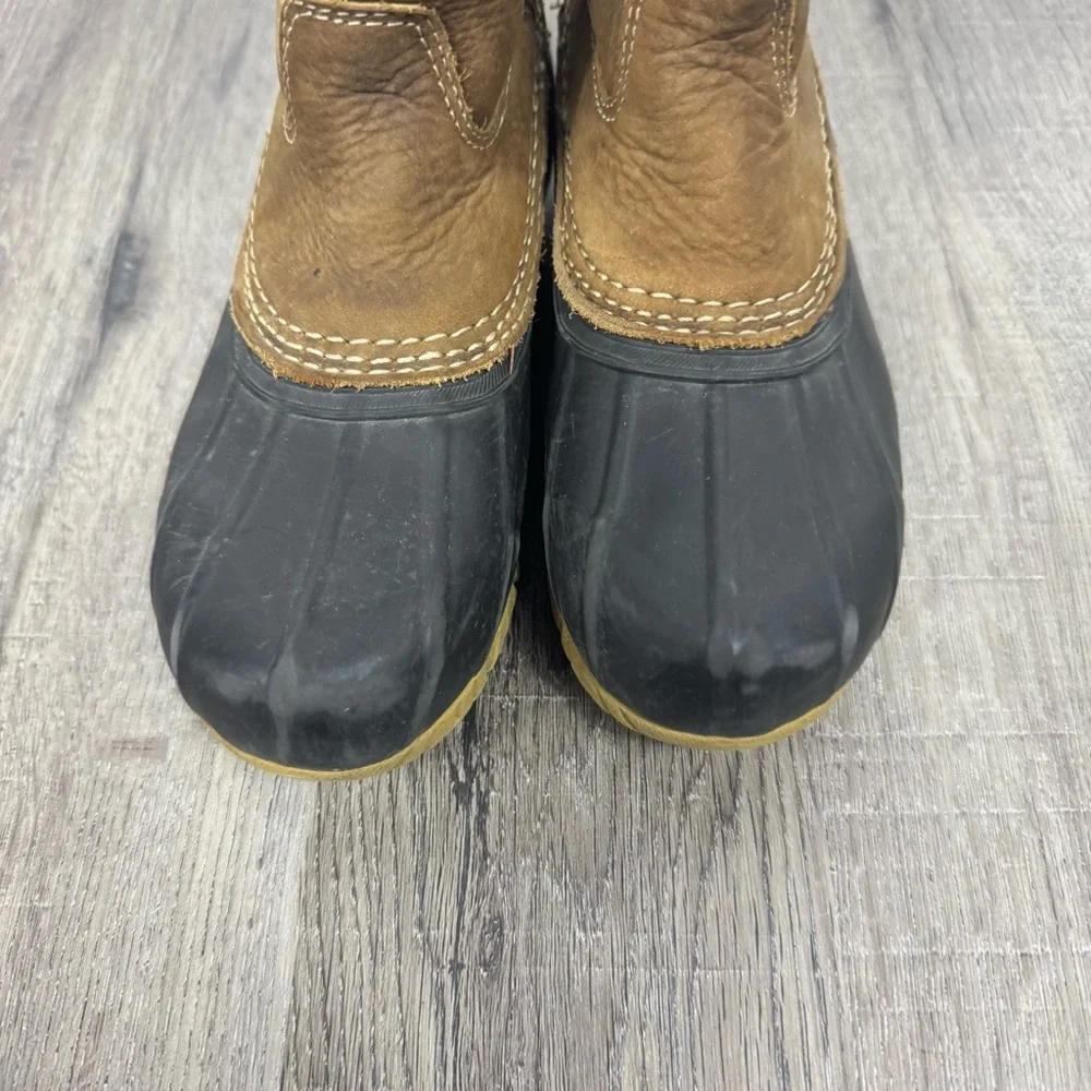 Georgia Boot Marshland Pull On Duck Boot Youth Size 3 Rubber Waterproof Brown